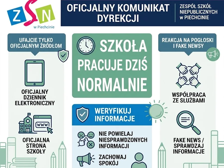 Komunikat Dyrektora Szkoły