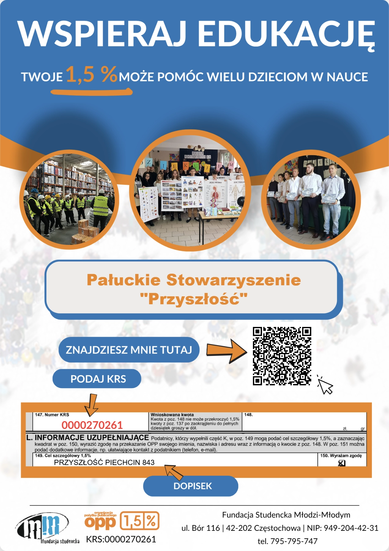 Przekaż nam 1,5% podatku